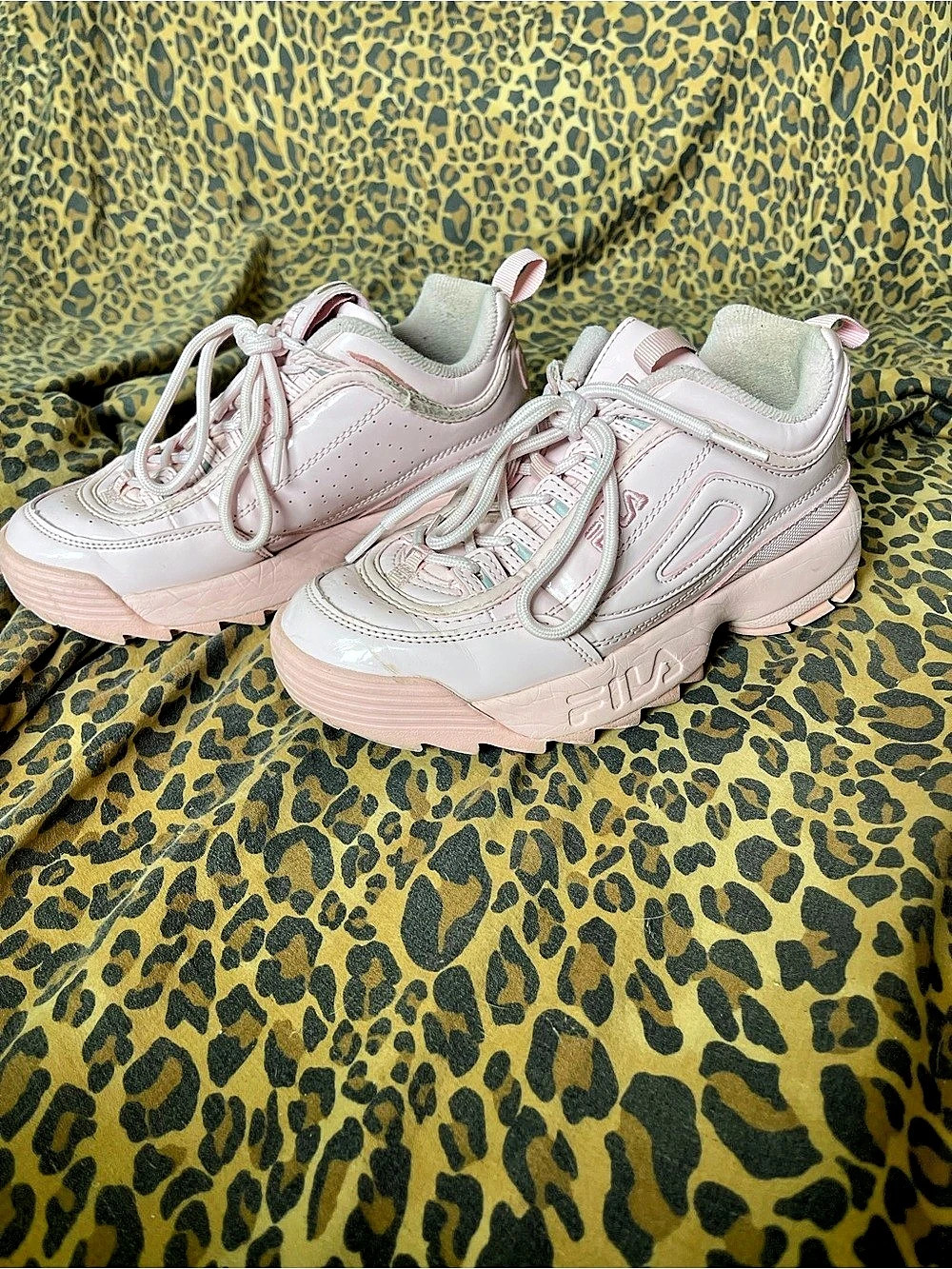 FILA Pastel Pink FILA Sneakers SZ 7 Waterproof FAUX LEATHER